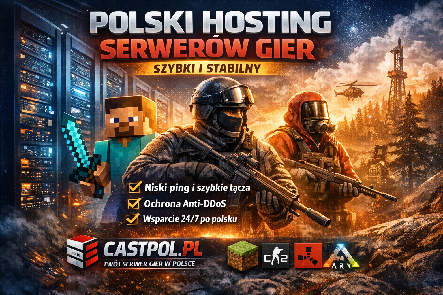 Polski hosting serwerów gier