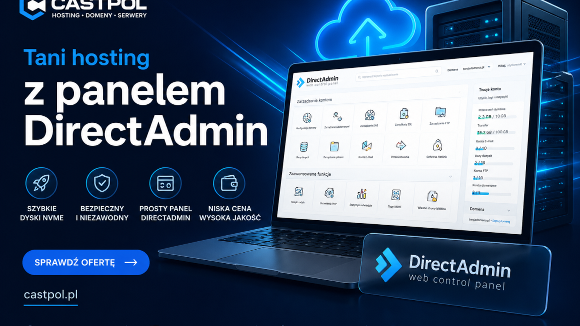 Tani hosting z panelem DirectAdmin